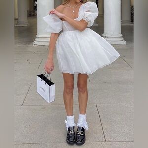 Selkie The Ivory Puff Dress